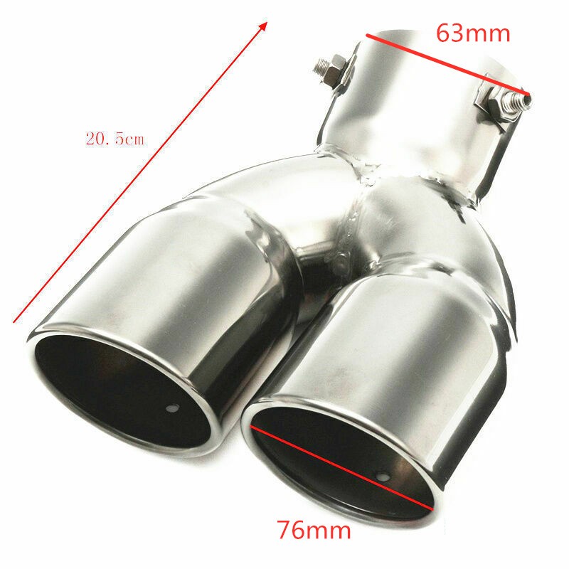 CARTUNER Auspuffblende Doppelrohr Für Smart Fortwo 451 - 2x60mm Edelstahl